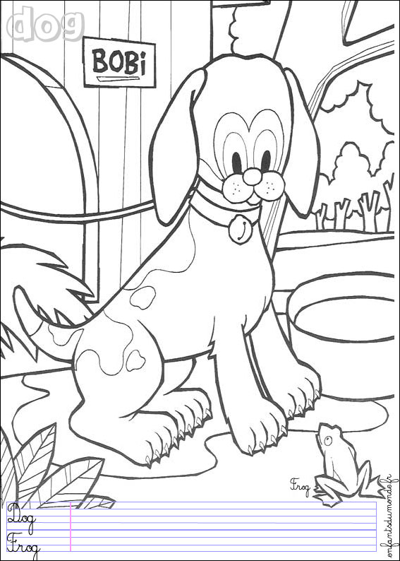 coloriage chien 2